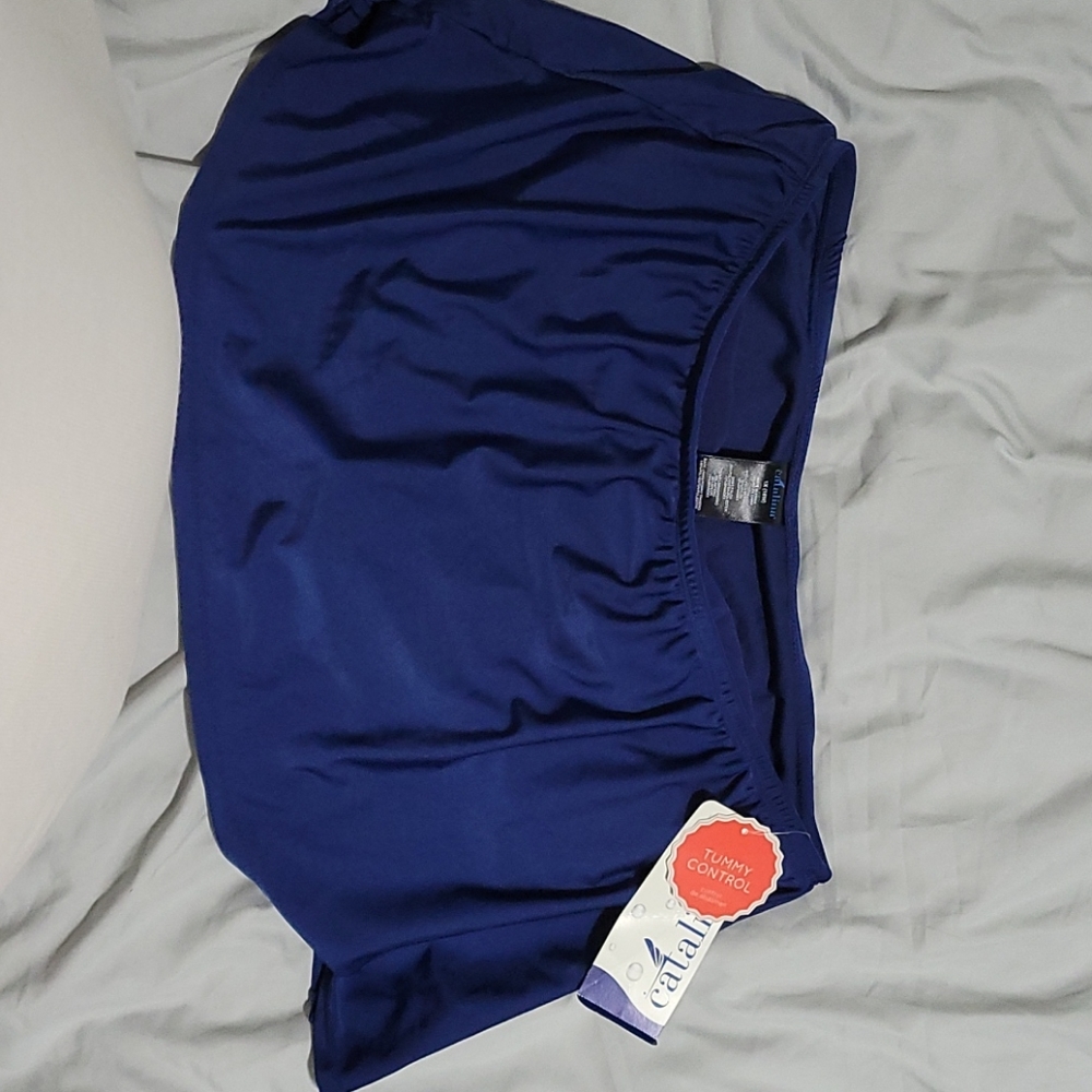 Catalina bathing suit bottom skirt,blue 1X NWT
